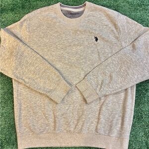 U.S. Polo Assn. Men's Light Gray Crewneck Sweater